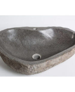 lavandino in pietra con doppio foro