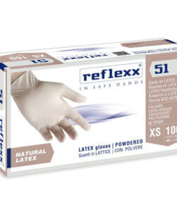 Pack da 100 pezzi guanti in lattice Reflexx51
