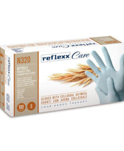GUANTI IN NITRILE SENZA POLVERE CON AVENA COLLOIDALE