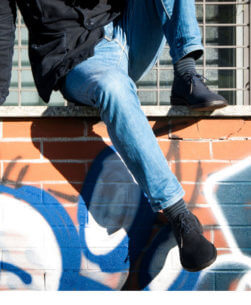 scarpe da uomo stringate blu navy
