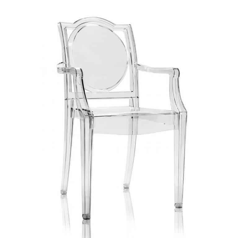 Kartell Set di 4 sedie Louis Ghost colore trasparente