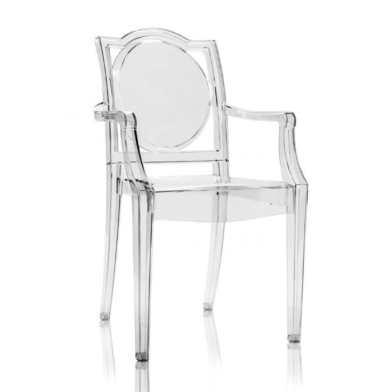 Sedia Policarbonato Trasparente Imitazione Kartell Ghost