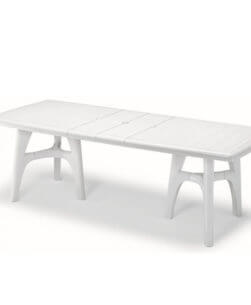 Tavoli in plastica allungabile bianco president tris