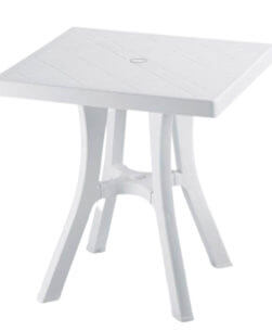 Tavolo Quadrato Bianco in Plastica da Esterno Daddy Contract